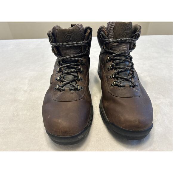 Timberland White Ledge Hiking Boots Mens Size 13 Brown Leather Waterproof - Picture 2 of 8